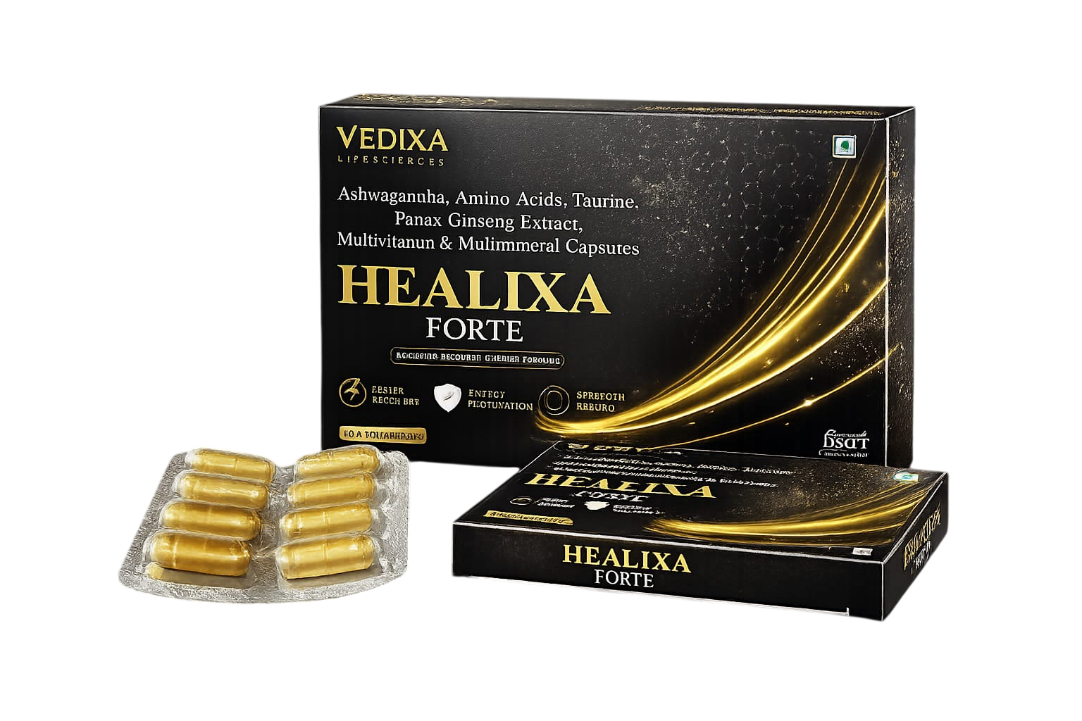 HEALIXA FORTE carton and capsule blister